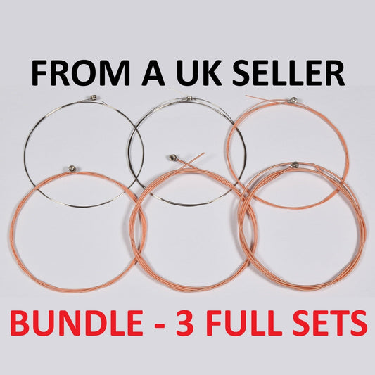 Acoustic Guitar Strings Bundle - 3 Full Sets 12-54