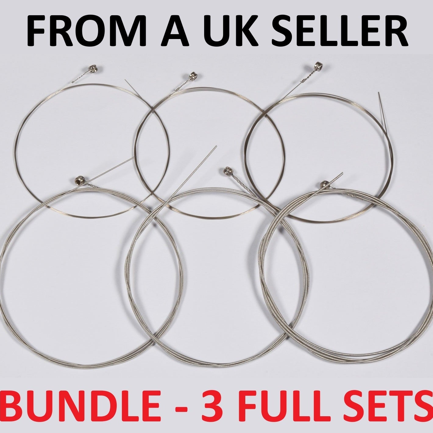 Electric Guitar Strings Bundle - 3 Full Sets 9-42