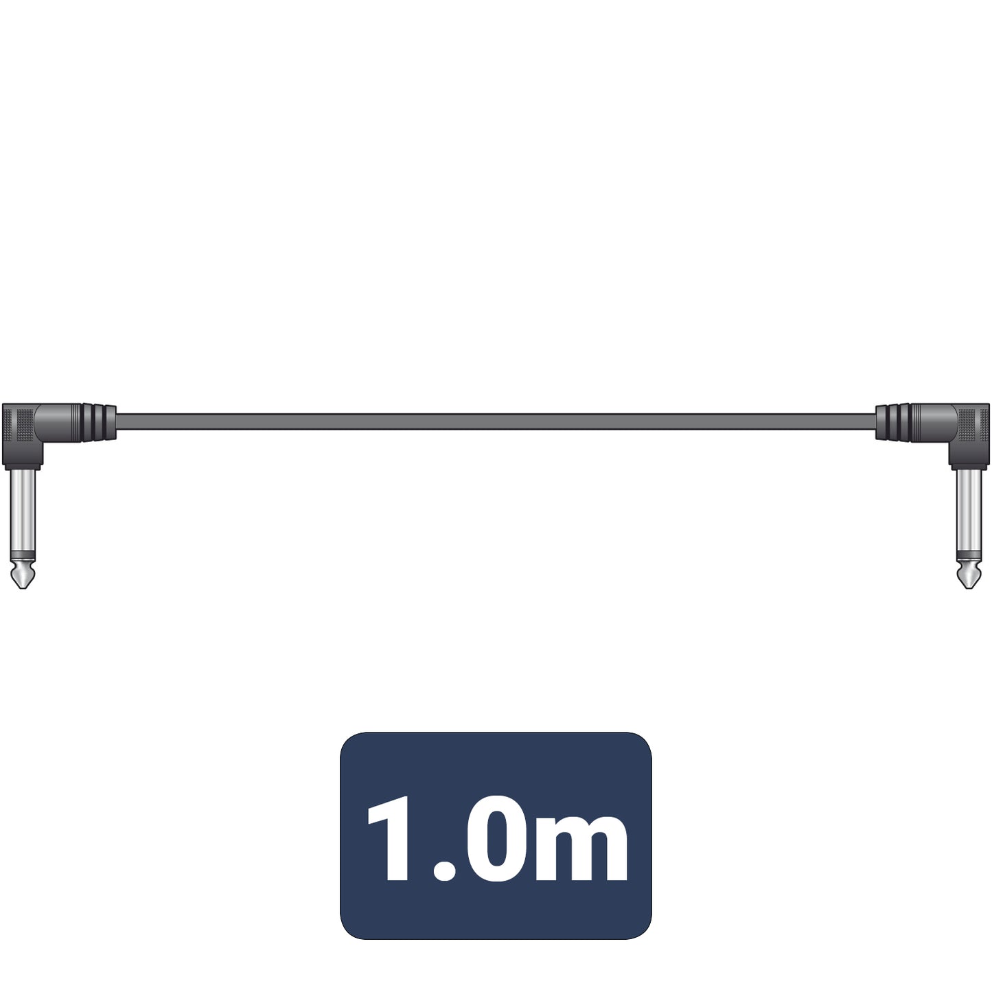 Patch Leads 6.3mm Mono Jack Plug - 6.3mm Mono Jack Plug 1 m 6 PACK