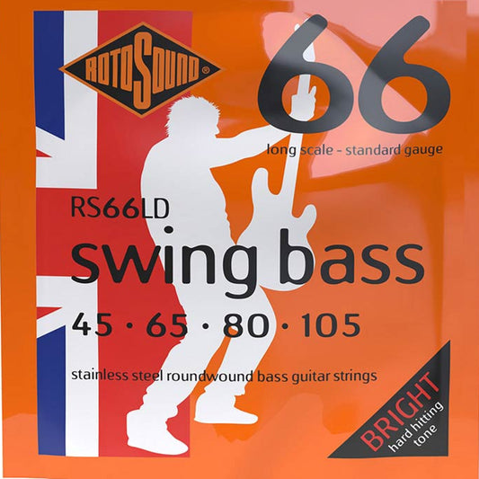 Swing Bass Guitar String Set Stainless Steel 45-105 RotoSound RS66LD