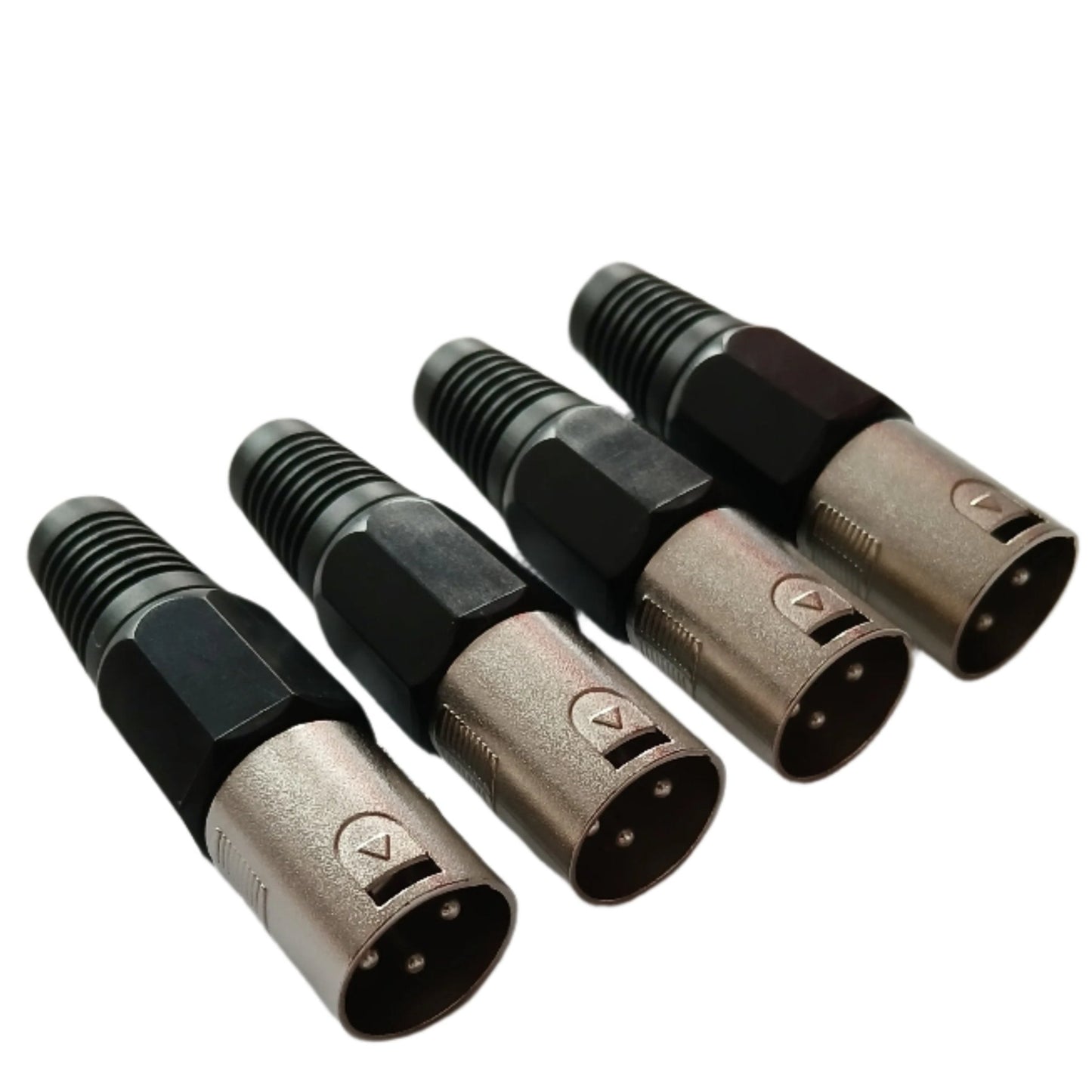 XLR 3-pin Male Plug Connector (Set of 4) Microphone Line Cable
