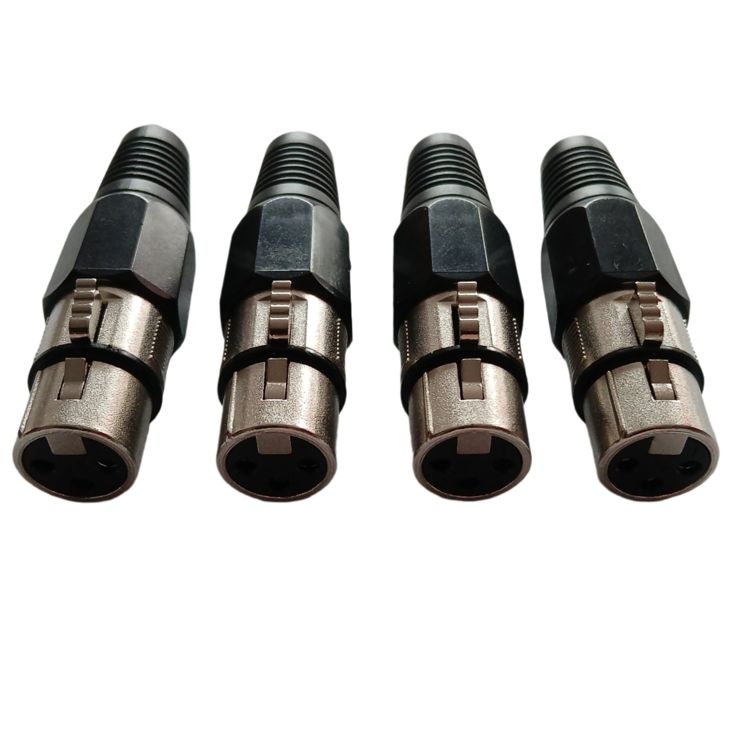XLR 3-pin Female Socket Connector (Set of 4) Microphone Line Cable