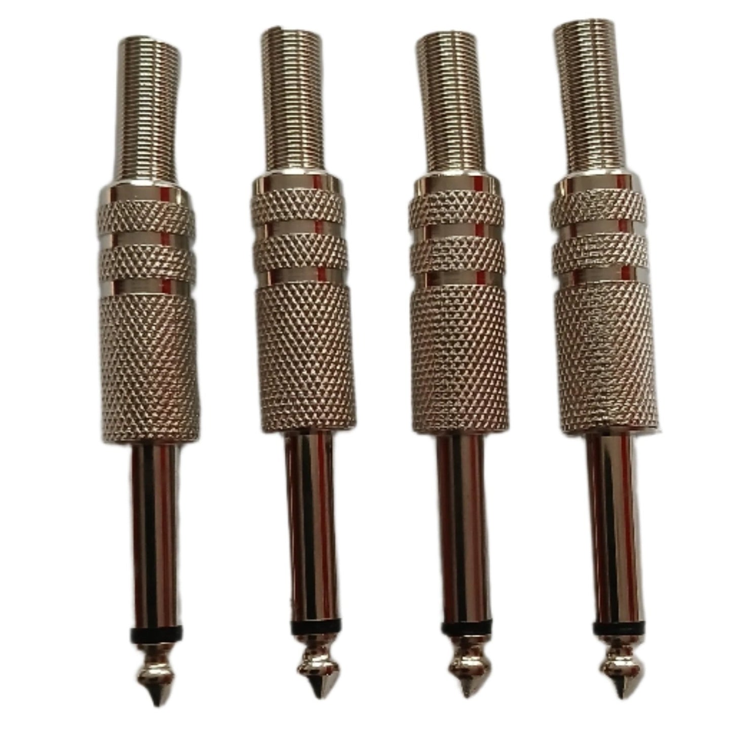 Jack Plug 6.3mm (Set of 4) Mono Unbalanced Guitar / Instrument / Line / Patch Cable