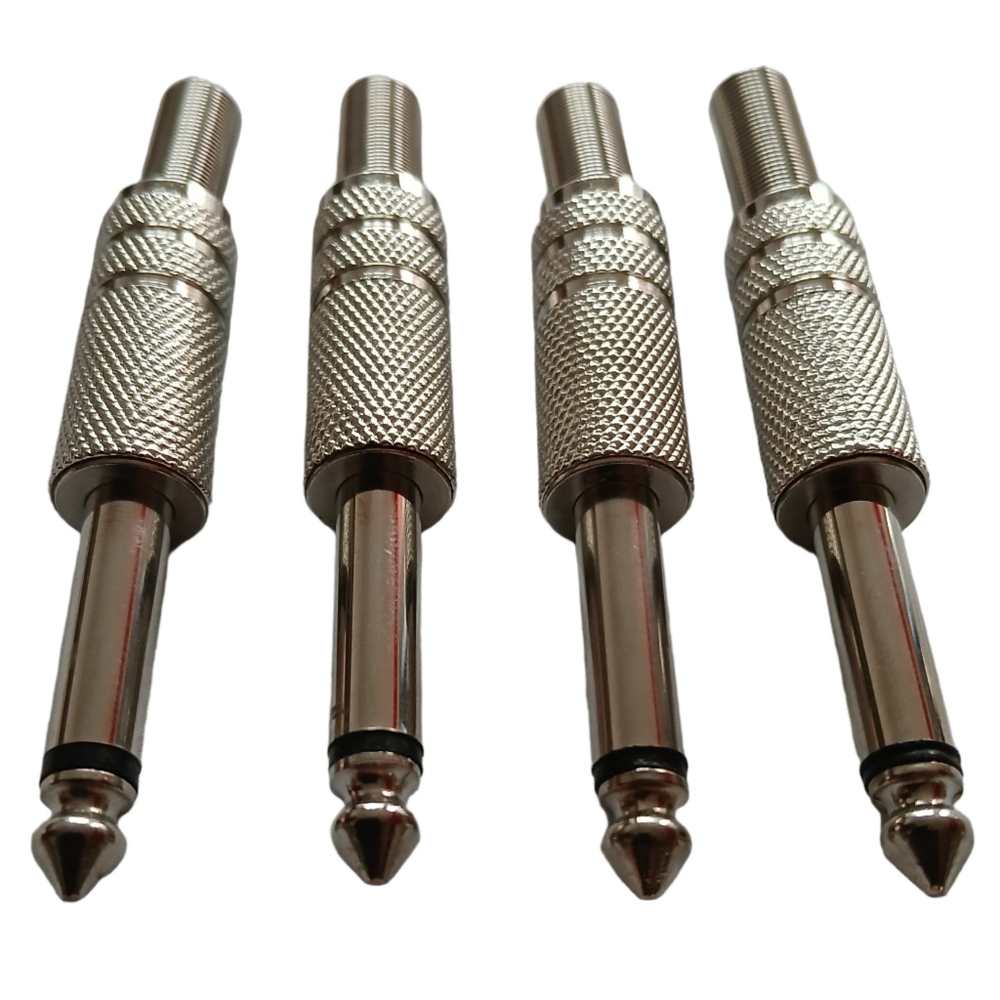 Jack Plug 6.3mm (Set of 4) Mono Unbalanced Guitar / Instrument / Line / Patch Cable