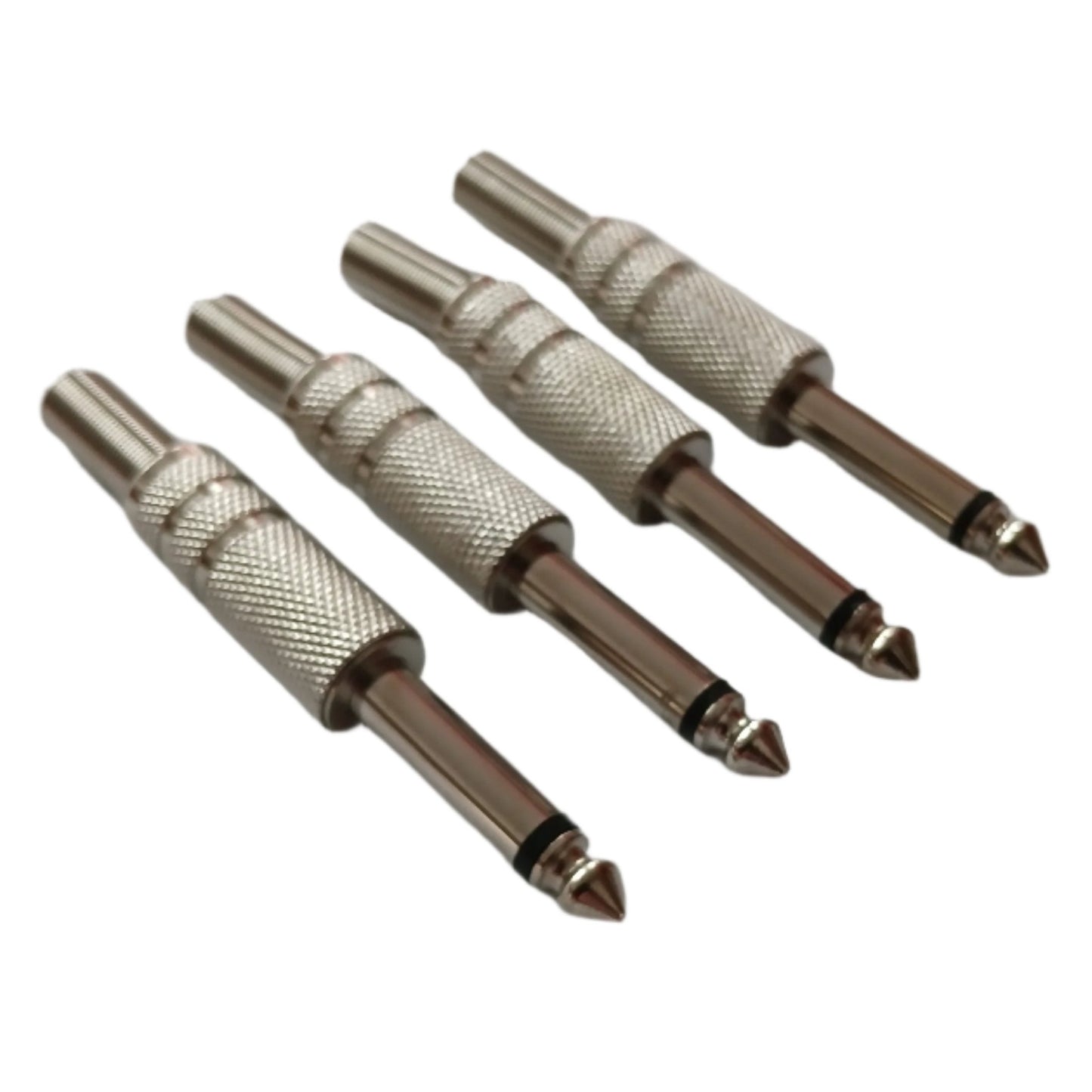 Jack Plug 6.3mm (Set of 4) Mono Unbalanced Guitar / Instrument / Line / Patch Cable