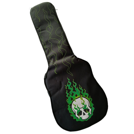 Electric Guitar Gig Bag Skull & Flames - "Radioactive Death" Motif