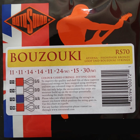 Bouzouki Strings 11-30 RotoSound Athena Phosphor Bronze RS70