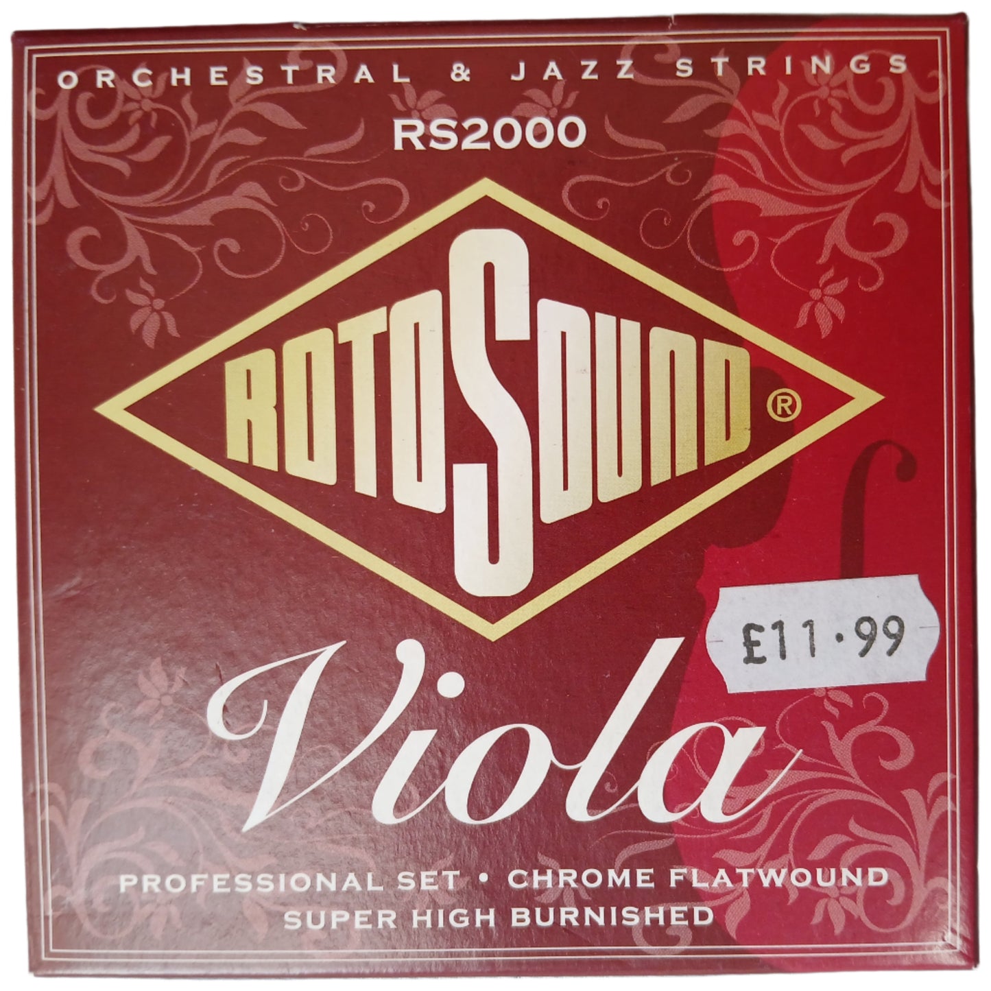 Viola Strings Flatwound Chrome Professional Set - RotoSound RS2000
