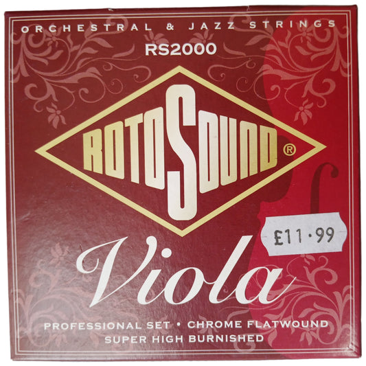 Viola Strings Flatwound Chrome Professional Set - RotoSound RS2000