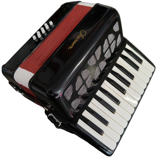 Chanson Accordion 22 Treble 8 Bass - Black