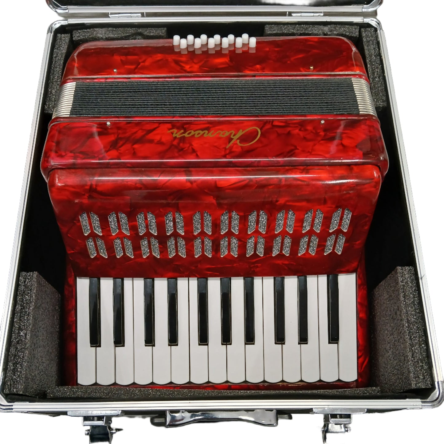 Chanson Accordion 12 Bass 25 Note With Hard Case