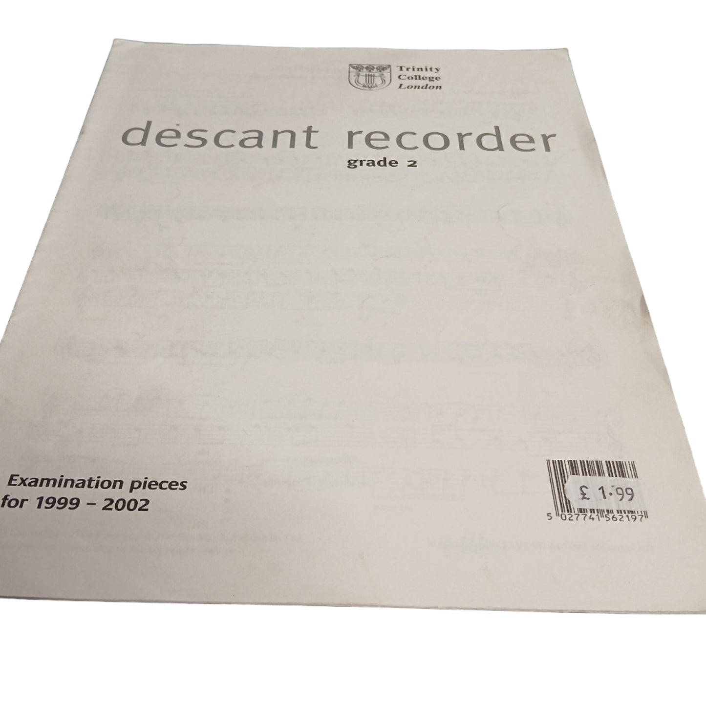 Descant Recorder Grade 2 Trinity College 1999/2002 - 5027741562197