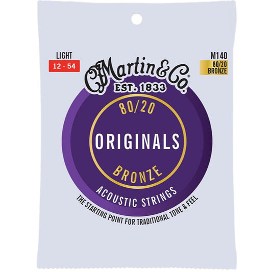 Martin Original M140 Acoustic Guitar String Set Light 12-54 - MG140L