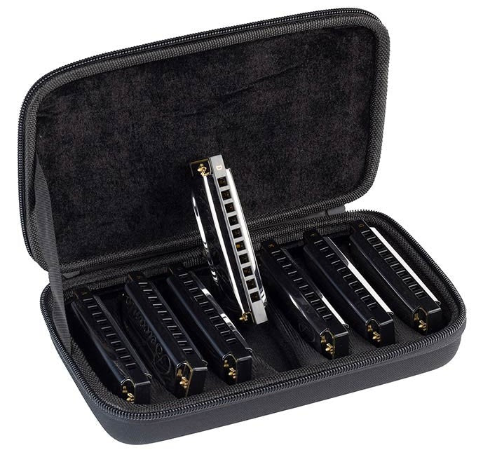 Blues Harp Case for 7 10-Hole Diatonic Harmonicas - Belcanto
