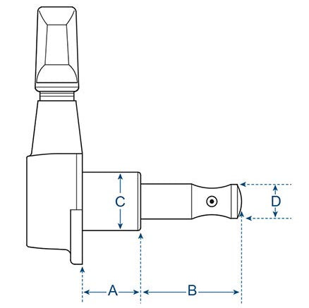 Locking Machine Head Set Black 6 In A Line Low Gearing 19:1