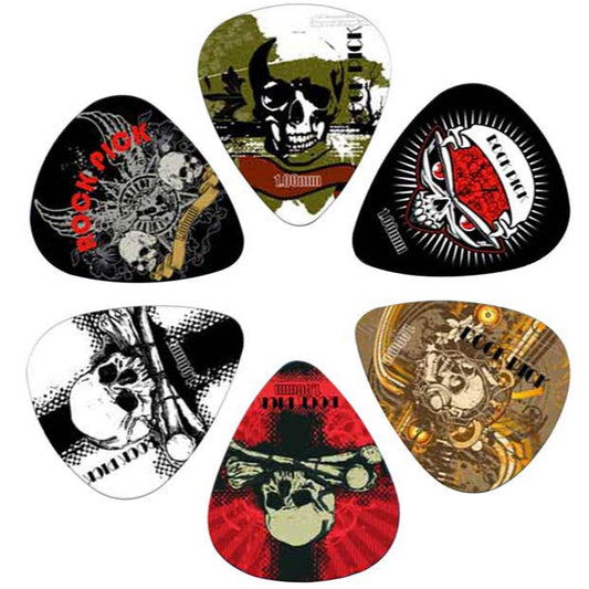 Rock Pick Plectrums 6 Piece Set - 1.0 mm