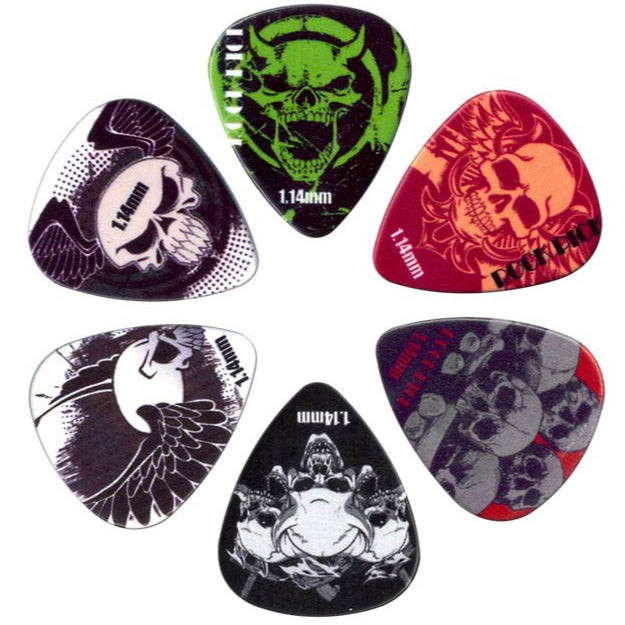 Rock Pick Plectrums 6 Piece Set - 1.4 mm