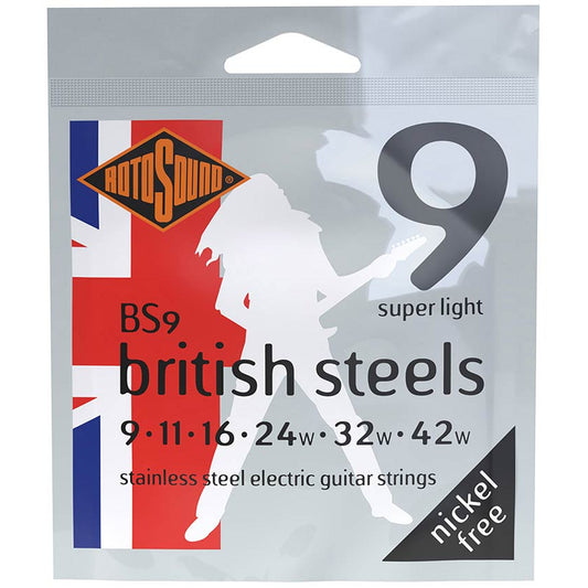 Electric Guitar Strings Stainless Steel 9-42 RotoSound BS9