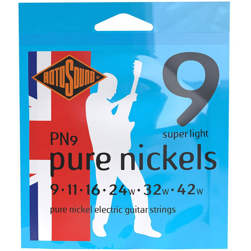 RotoSound Electric Guitar Strings 9-42 - Pure Nickel PN9