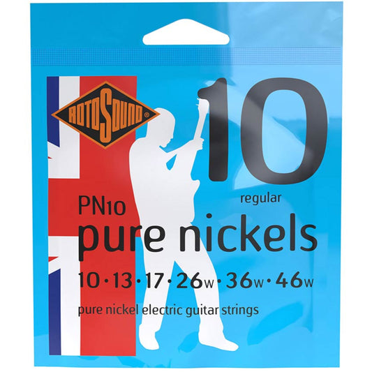 RotoSound Electric Guitar Strings 10-46 - Pure Nickel PN10