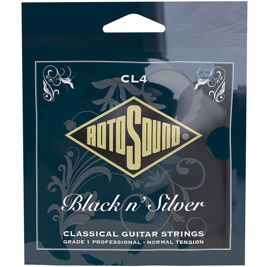 Classical Guitar Strings Black n' Silver Medium Tension - RotoSound CL4