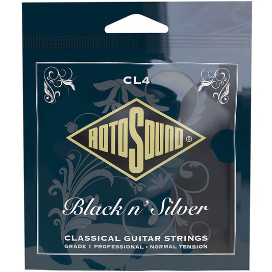 Classical Guitar Strings Black n' Silver Medium Tension - RotoSound CL4