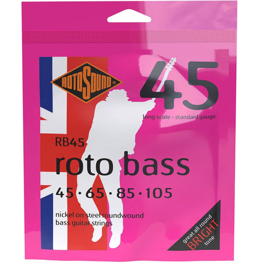 Rotosound Roto Bass Electric Bass Guitar String Set 45-105 - RB45