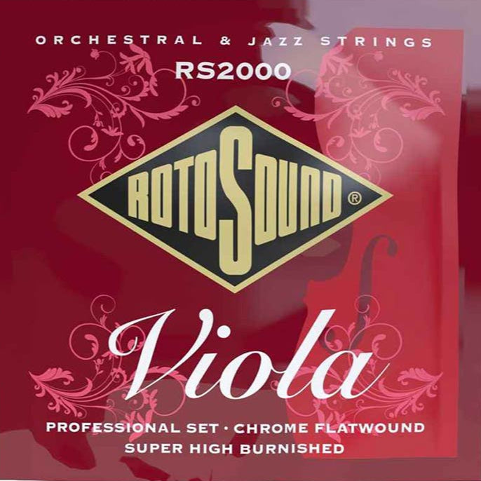 Viola Strings 4/4 Professional Chrome Flat Wound - RotoSound RS2000