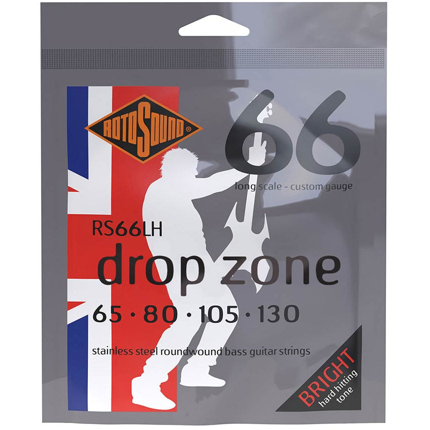 Rotosound Drop Zone Bass Guitar Strings 65-130 - RS66LH