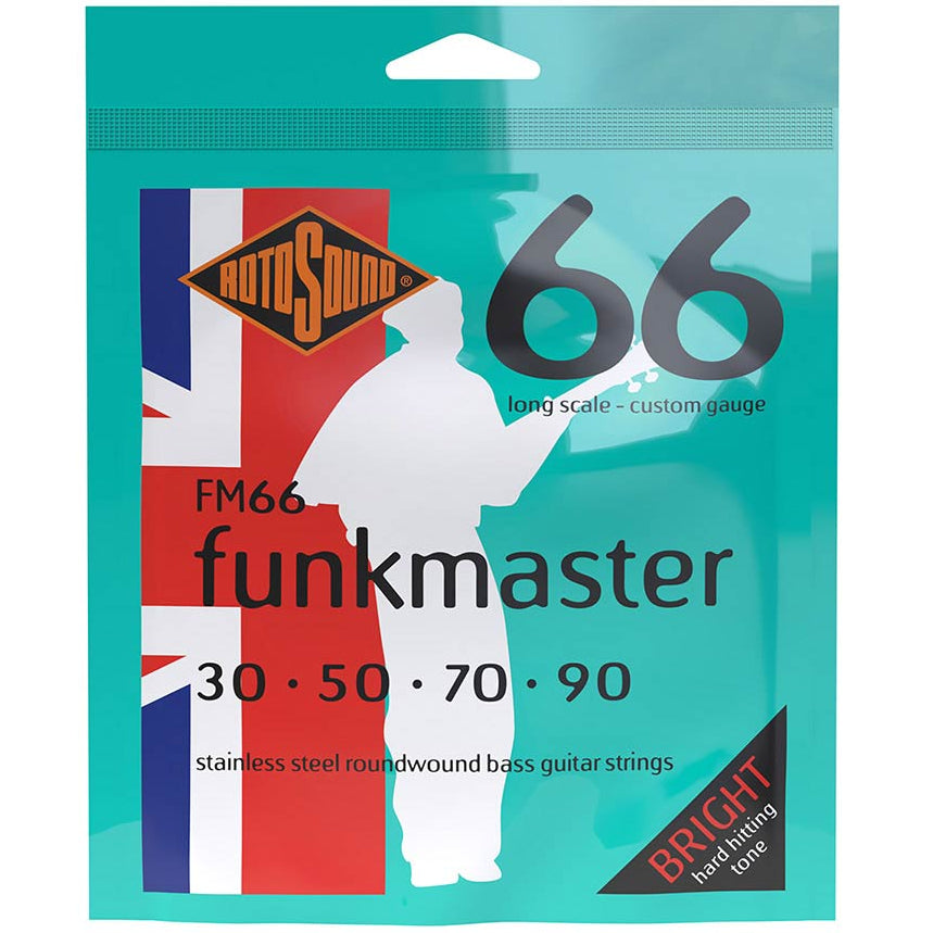 Rotosound Funkmaster Bass Guitar Strings Stainless Steel 30-90 - FM66