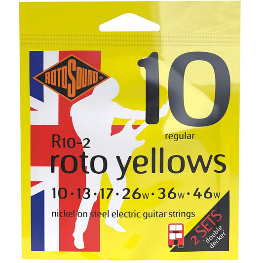 Rotosound Electric Guitar Strings 10-46 Yellows DOUBLE PACK