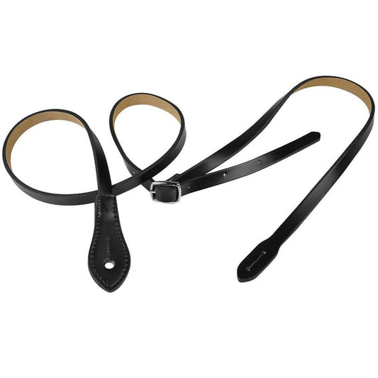 Mandolin Strap Carvel Leather - Black - Gaucho Stellar Series