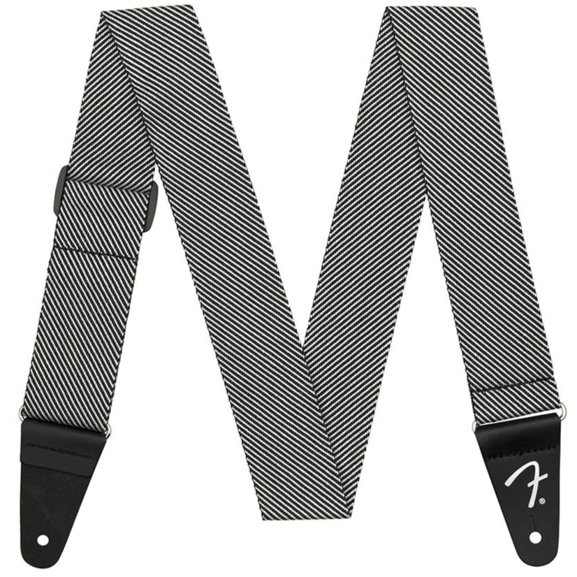 Fender Modern Tweed Guitar Strap - White & Black