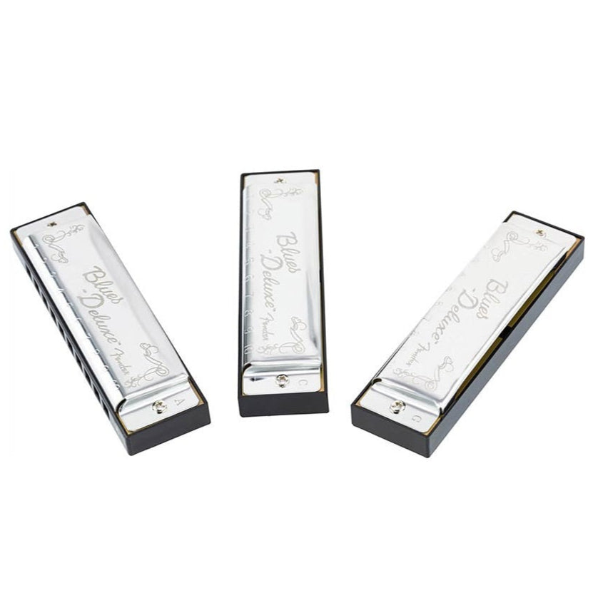 Fender Harmonica Blues Deluxe 3 Pack With Case Key C-G-A