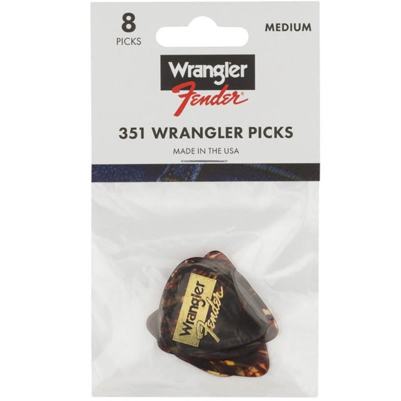 Fender Wrangler Guitar Picks 351 Shape Medium 8-Pack