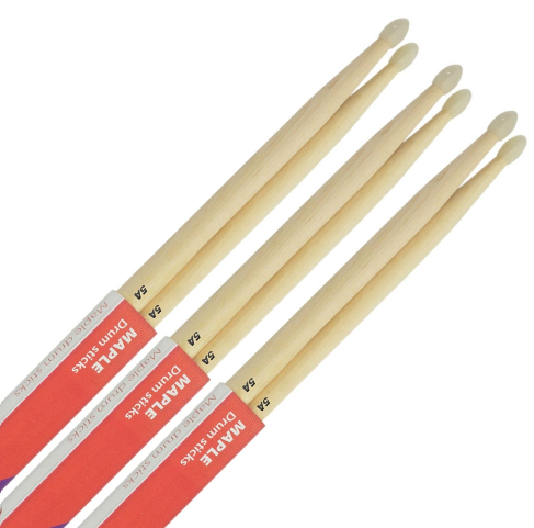 Maple Drumsticks 5A NYLON TIP Bundle of 3 Pairs