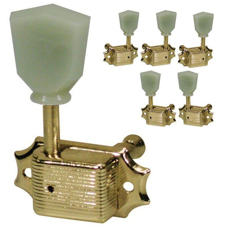 Guitar Machine Tuning Heads Vintage Gold 3 Per Side Set