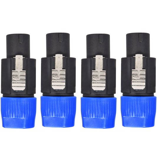 Speakon Speaker Plug Latched 4 Pole (BUNDLE OF 4)  6-10 mm Cable SPK4-PLG