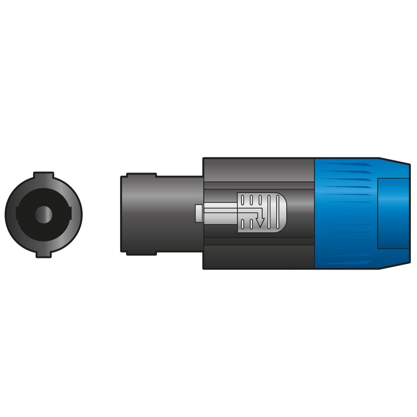 Speakon Speaker Plug Latched 4 Pole (BUNDLE OF 4)  6-10 mm Cable SPK4-PLG