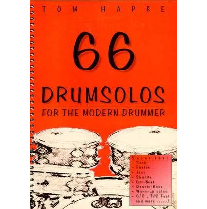 66 Drum Solos for the Modern Drummer - Tom Hapke - 9781844496525