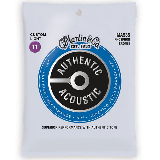 Martin Acoustic Guitar Strings SP Phosphor Bronze Custom 11-52 - MA535