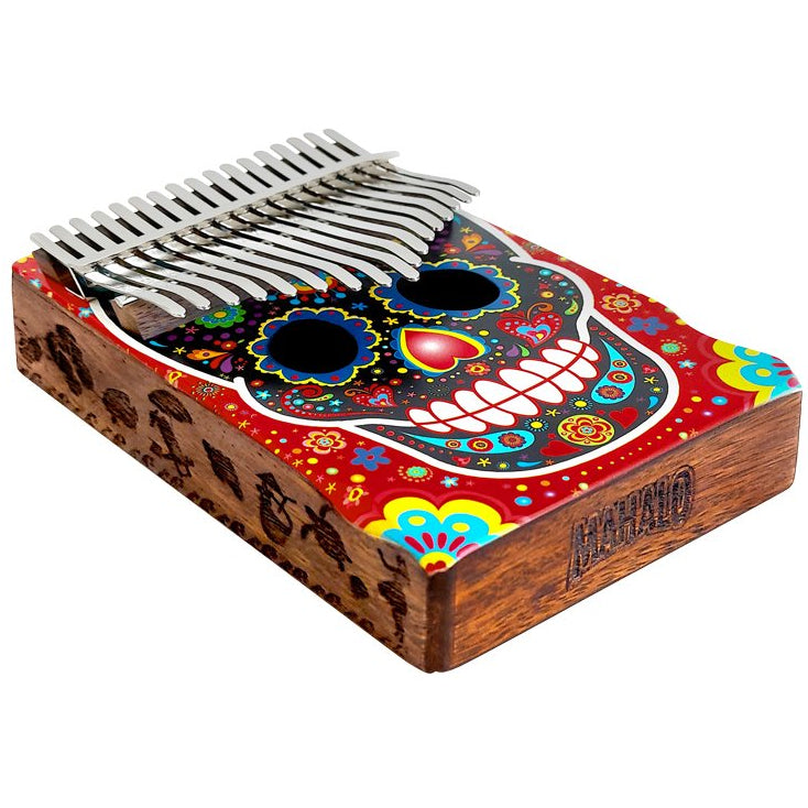 Mahalo Kalimba & Gig Bag - Day of the Dead Design