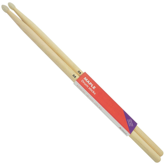 Maple Drumsticks 5A NYLON TIP Pair - Chord M5AN