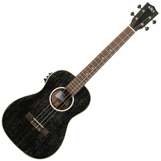 Kala All Solid Salt & Pepper Doghair Mahogany Electro Baritone Ukulele