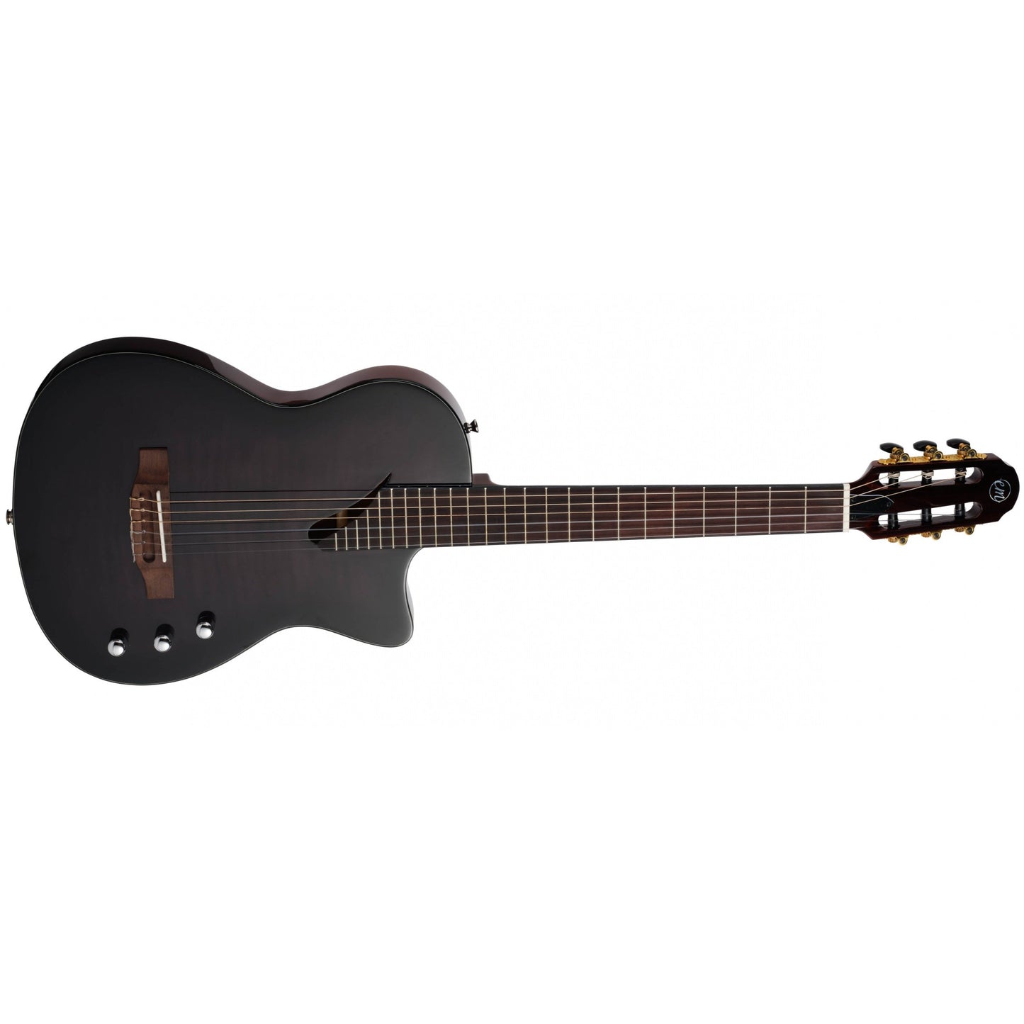 Tanglewood Thinline Electro Acoustic Classical Guitar - Black EMDC8BK