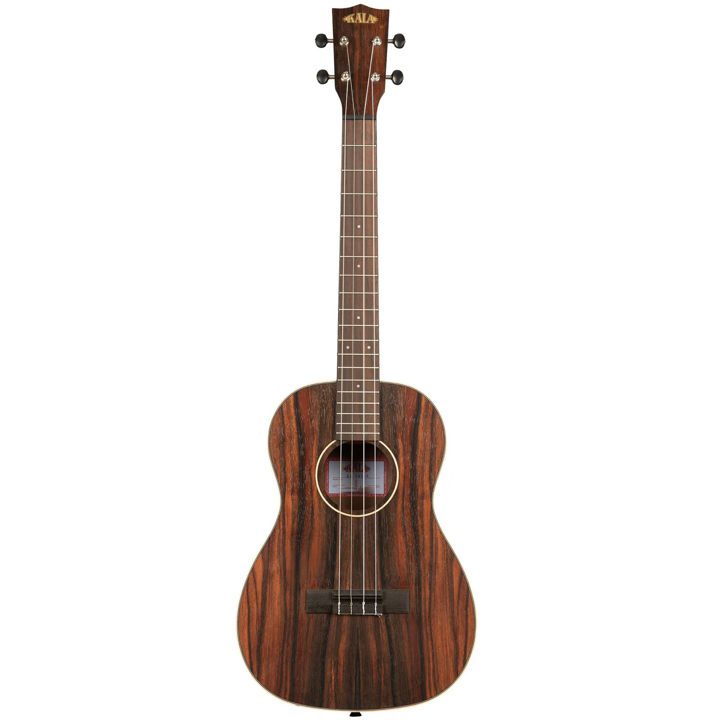 Kala Brand Striped Ebony Baritone Ukulele - KA-EBY-B