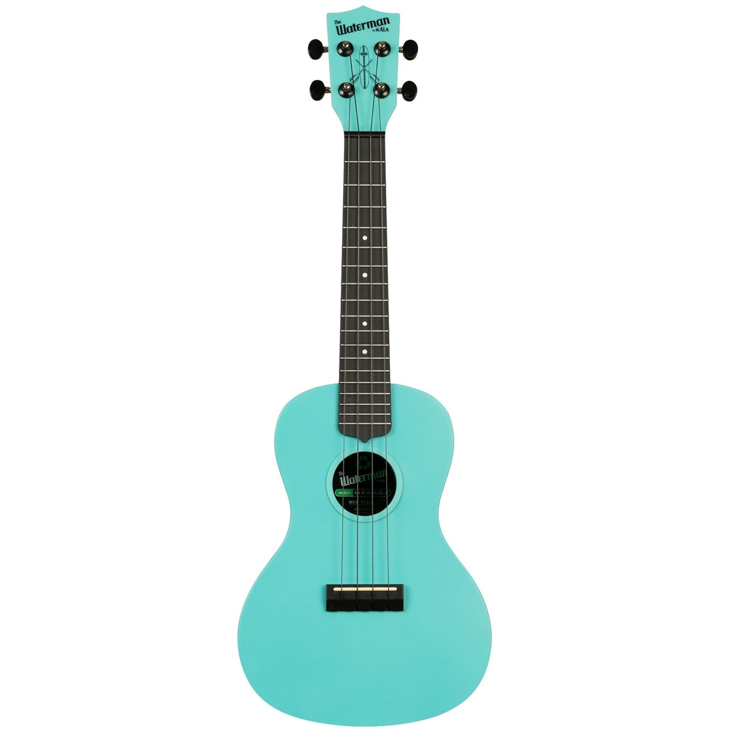 Kala Waterman Glow-in-the-Dark Concert Ukulele - Aqua Mist