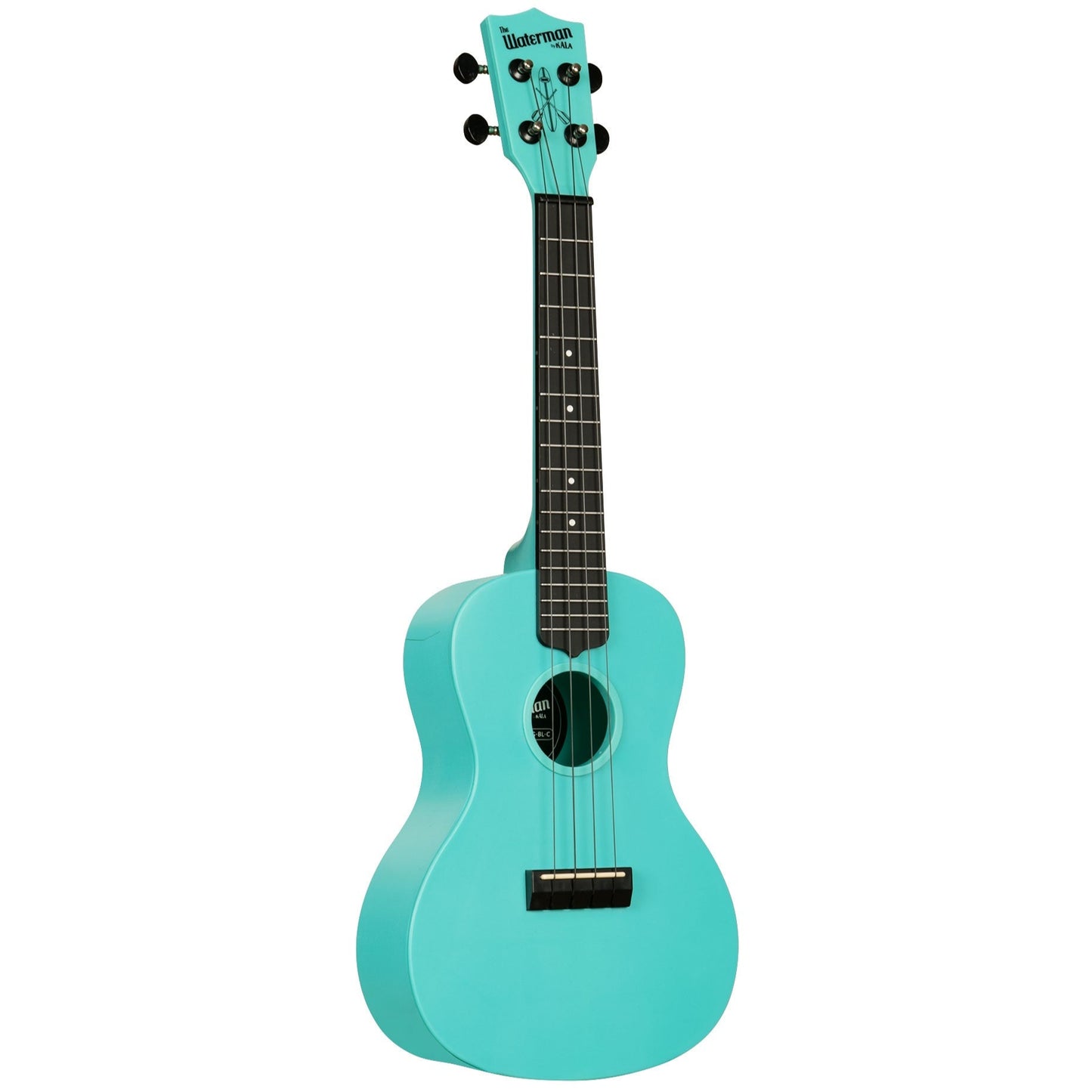 Kala Waterman Glow-in-the-Dark Concert Ukulele - Aqua Mist