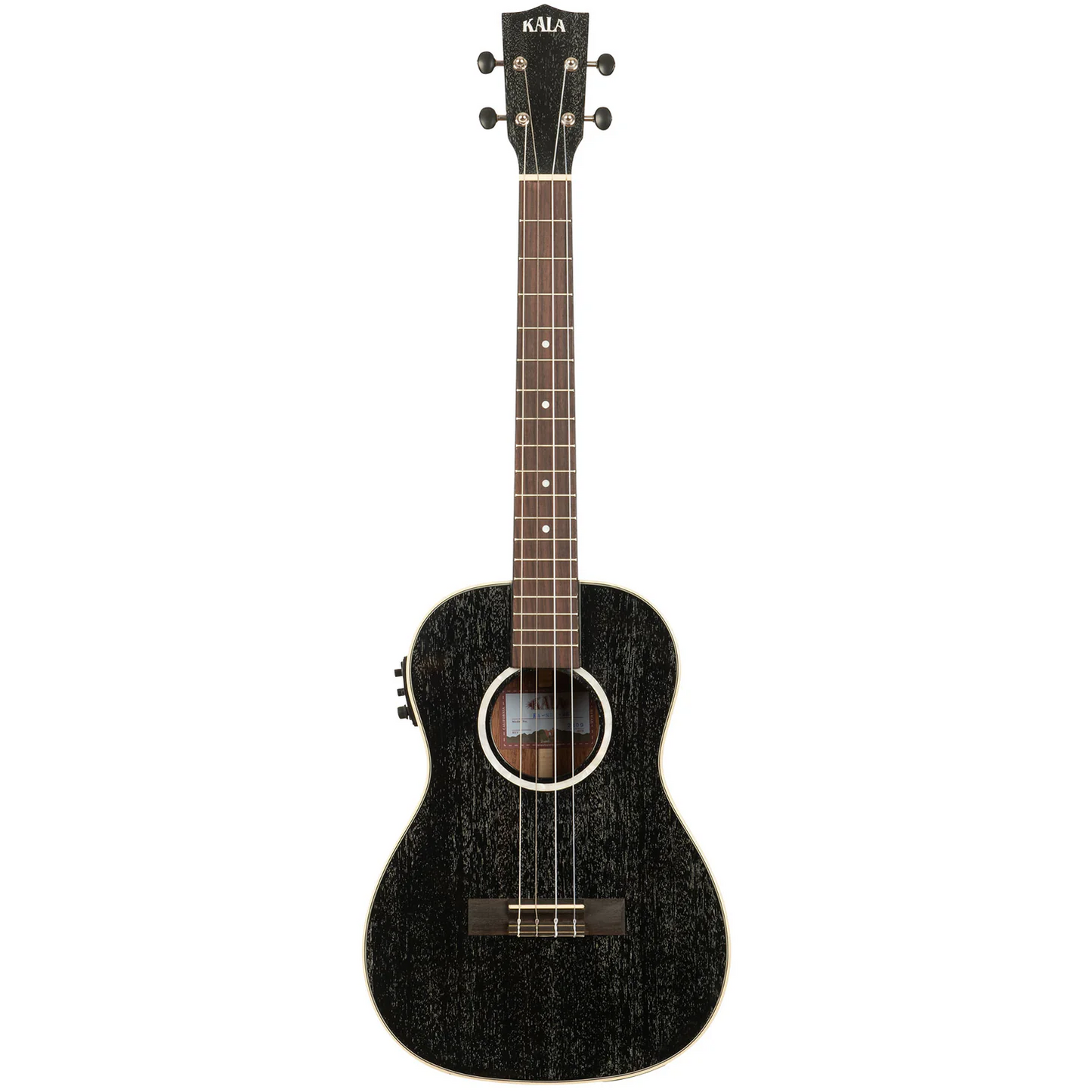 Kala All Solid Salt & Pepper Doghair Mahogany Electro Baritone Ukulele