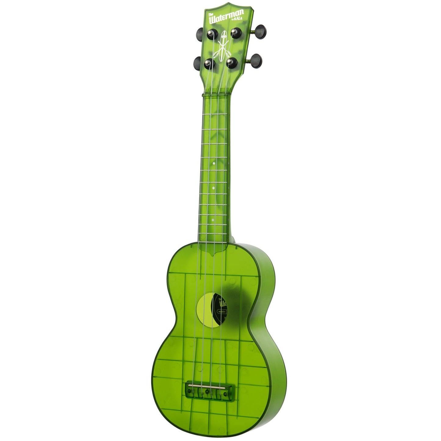 Kala Waterman Transparent Jade Green Soprano Ukulele & Bag